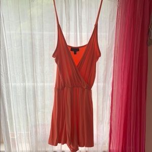 Orange surplice romper